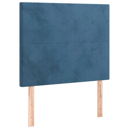 Tête de lit Bleu foncé 80x5x118/128 cm Velours