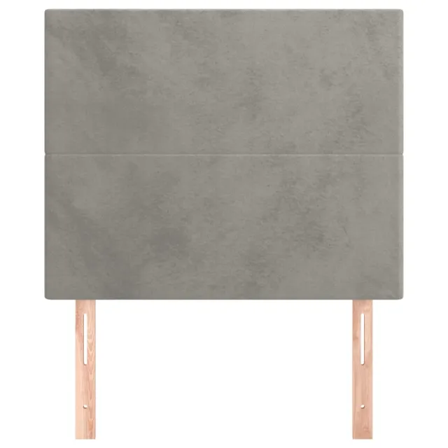 Tête de lit Gris clair 90x5x118/128 cm Velours