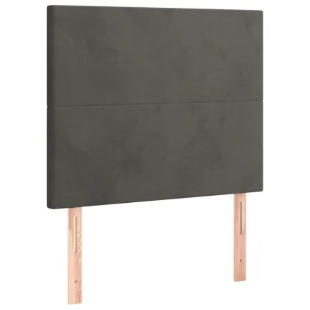 Tête de lit Gris foncé 90x5x118/128 cm Velours 2