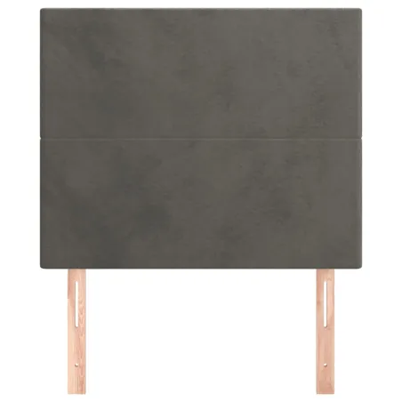 Tête de lit Gris foncé 90x5x118/128 cm Velours