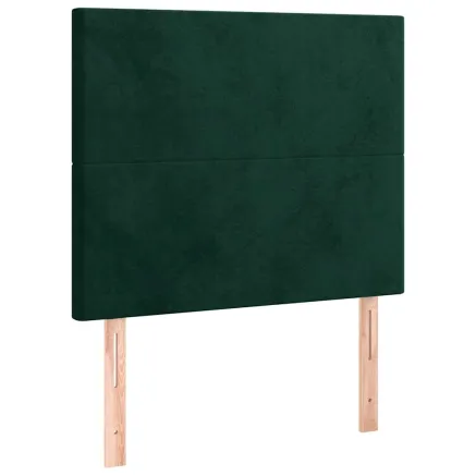 Tête de lit Vert foncé 90x5x118/128 cm Velours 2