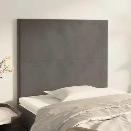 Tête de lit Gris foncé 100x5x118/128 cm Velours