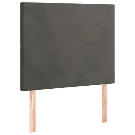 Tête de lit Gris foncé 100x5x118/128 cm Velours 2