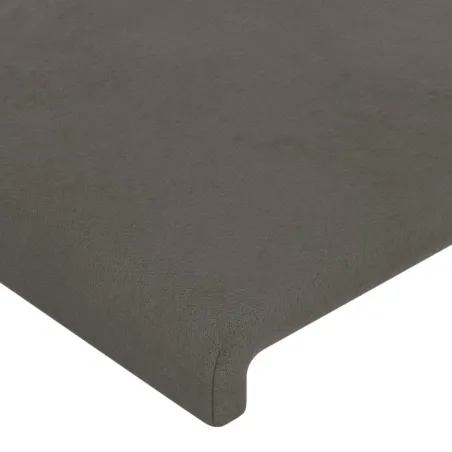 Tête de lit Gris foncé 100x5x118/128 cm Velours
