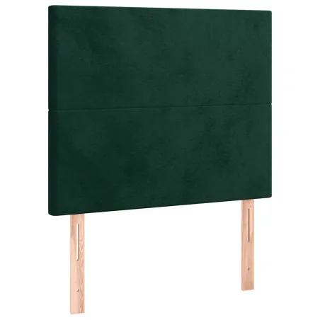 Tête de lit Vert foncé 100x5x118/128 cm Velours