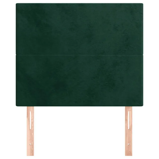 Tête de lit Vert foncé 100x5x118/128 cm Velours