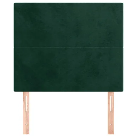 Tête de lit Vert foncé 100x5x118/128 cm Velours