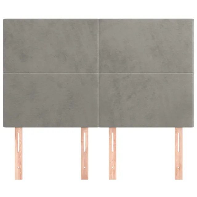 Tête de lit Gris clair 144 x 5 x 118/128 cm Velours
