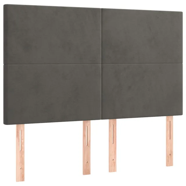 Tête de lit Gris foncé 144 x 5 x 118/128 cm Velours