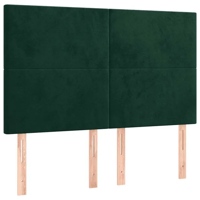 Tête de lit Vert foncé 144 x 5 x 118/128 cm Velours