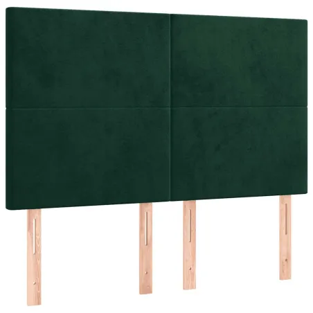 Tête de lit Vert foncé 144 x 5 x 118/128 cm Velours