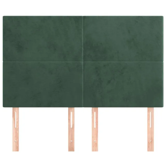 Tête de lit Vert foncé 144 x 5 x 118/128 cm Velours