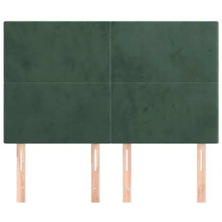 Tête de lit Vert foncé 144 x 5 x 118/128 cm Velours