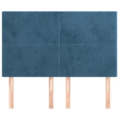 Tête de lit Bleu foncé 144 x 5 x 118/128 cm Velours