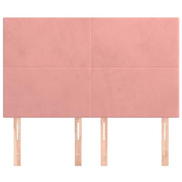Tête de lit Rose 144x5x118/128 cm Velours