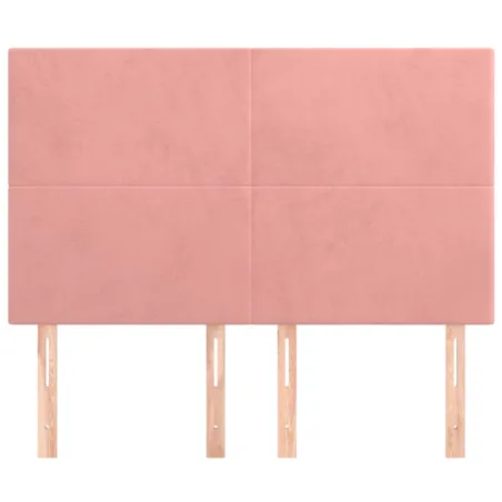 Tête de lit Rose 144x5x118/128 cm Velours