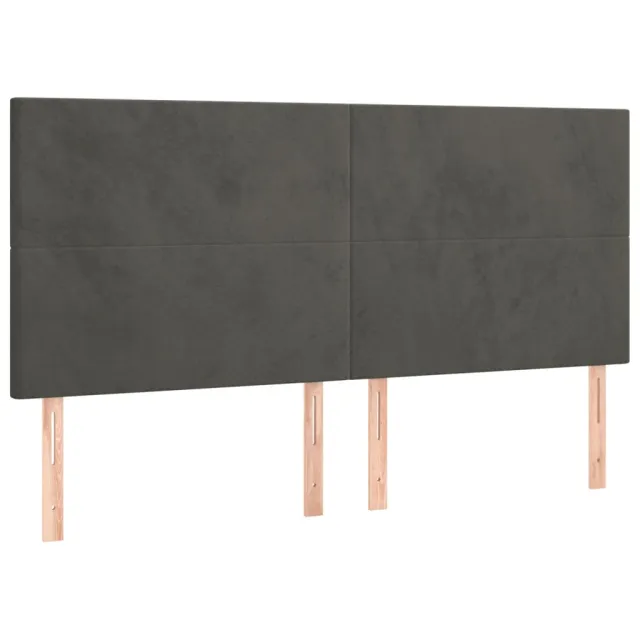 Tête de lit Gris foncé 160 x 5 x 118/128 cm Velours