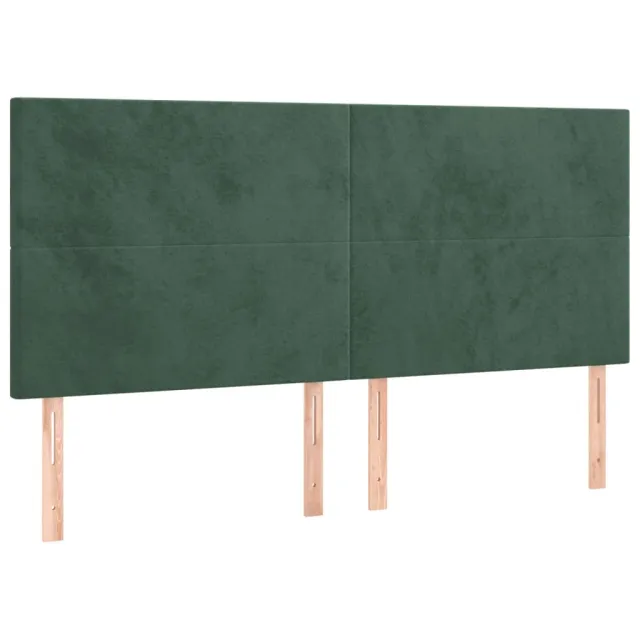 Tête de lit Vert foncé 160x5x118/128 cm Velours