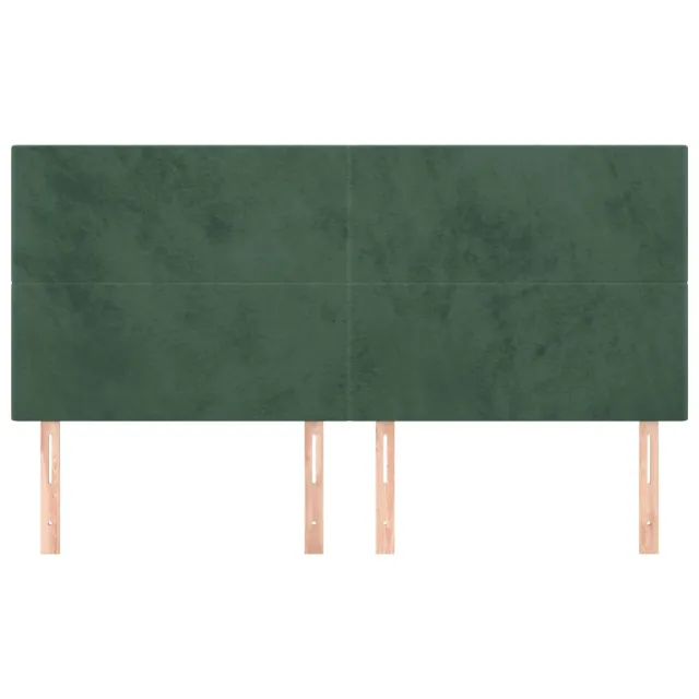 Tête de lit Vert foncé 160x5x118/128 cm Velours