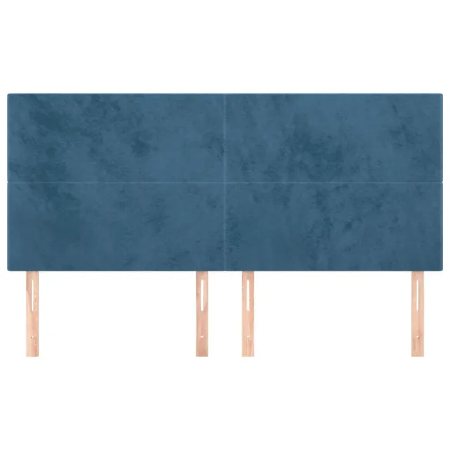 Tête de lit Bleu foncé 160 x 5 x 118/128 cm Velours