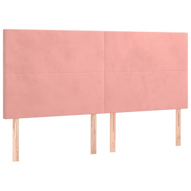 Tête de lit Rose 160x5x118/128 cm Velours