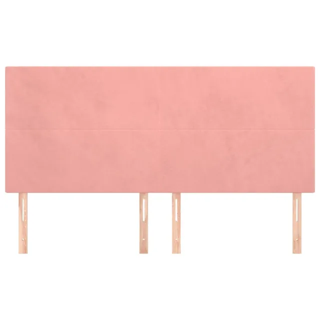 Tête de lit Rose 160x5x118/128 cm Velours