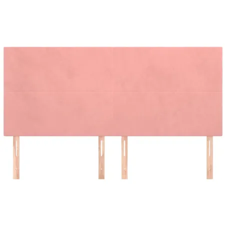 Tête de lit Rose 160x5x118/128 cm Velours