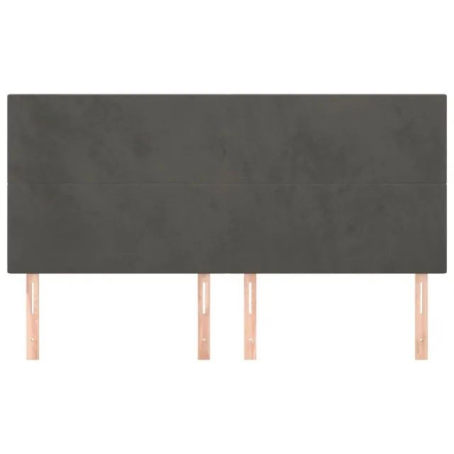 Tête de lit Gris foncé 180 x 5 x 118/128 cm Velours