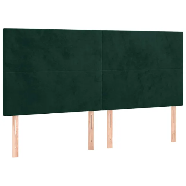 Tête de lit Vert foncé 180x5x118/128 cm Velours