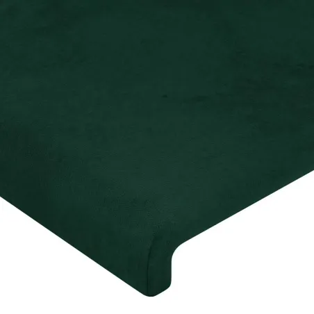Tête de lit Vert foncé 180x5x118/128 cm Velours