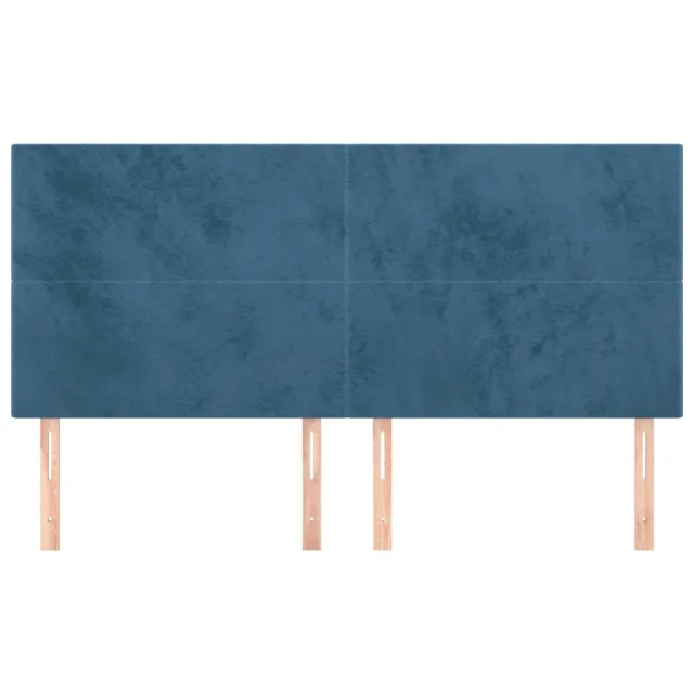Tête de lit Bleu foncé 180 x 5 x 118/128 cm Velours