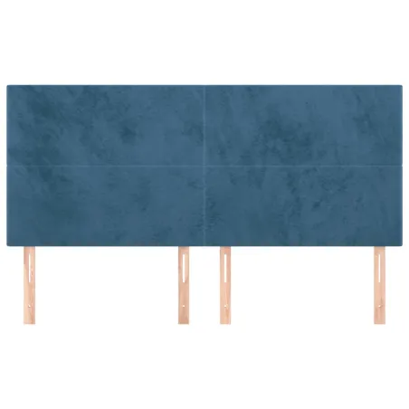 Tête de lit Bleu foncé 180 x 5 x 118/128 cm Velours