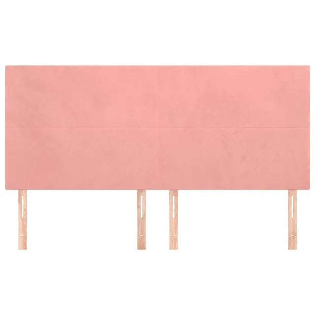 Tête de lit Rose 200x5x118/128 cm Velours