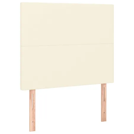 Tête de lit Crème 90x5x118/128 cm Similicuir