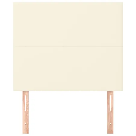 Tête de lit Crème 100x5x118/128 cm Similicuir