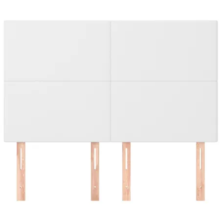 Tête de lit blanche 144 x 5 x 118/128 cm similicuir