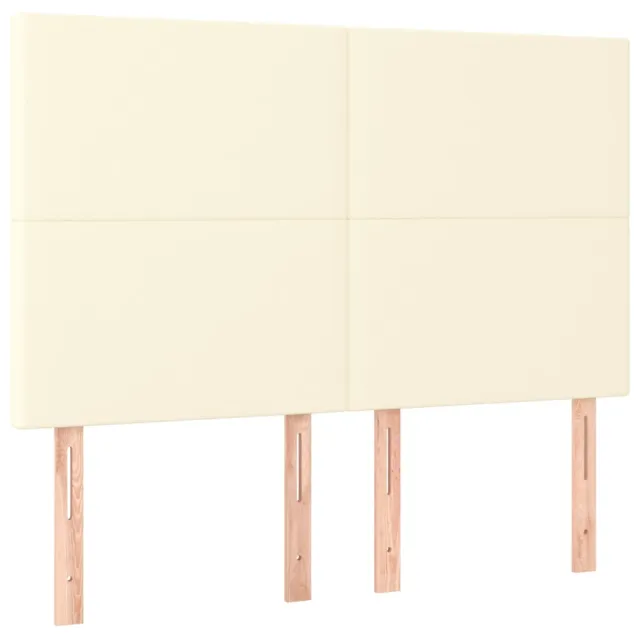 Tête de lit Crème 144x5x118/128 cm Similicuir