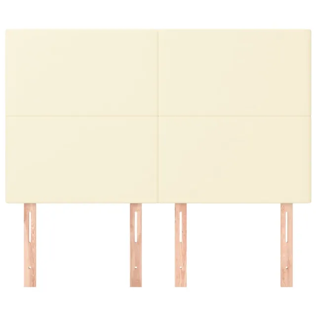 Tête de lit Crème 144x5x118/128 cm Similicuir