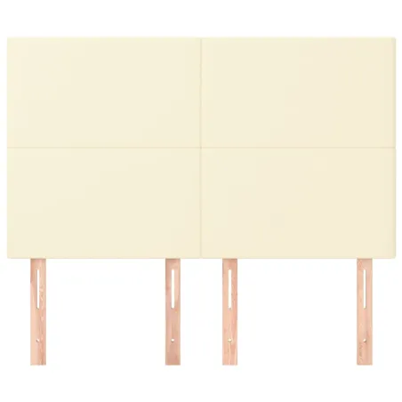 Tête de lit Crème 144x5x118/128 cm Similicuir