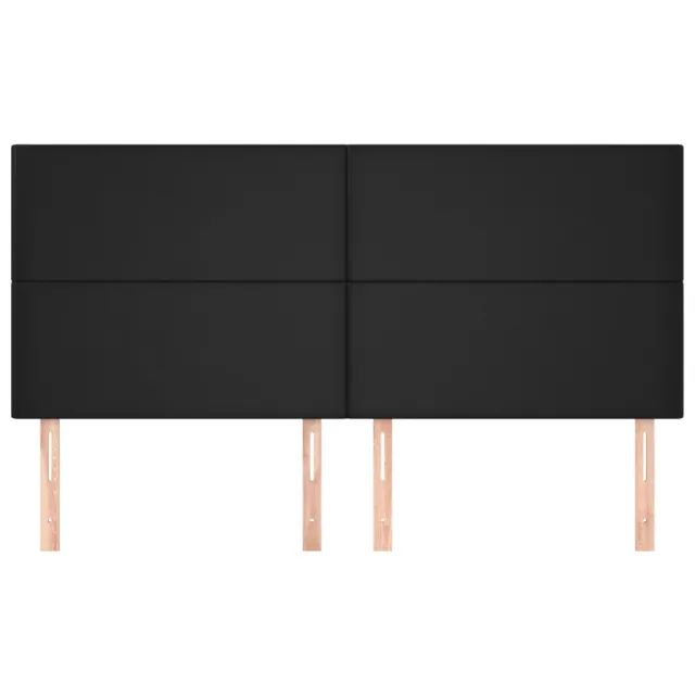 Tête de lit Noir 160x5x118/128 cm Similicuir