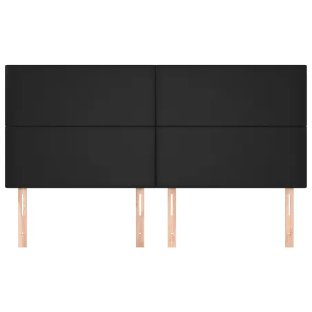 Tête de lit Noir 160x5x118/128 cm Similicuir