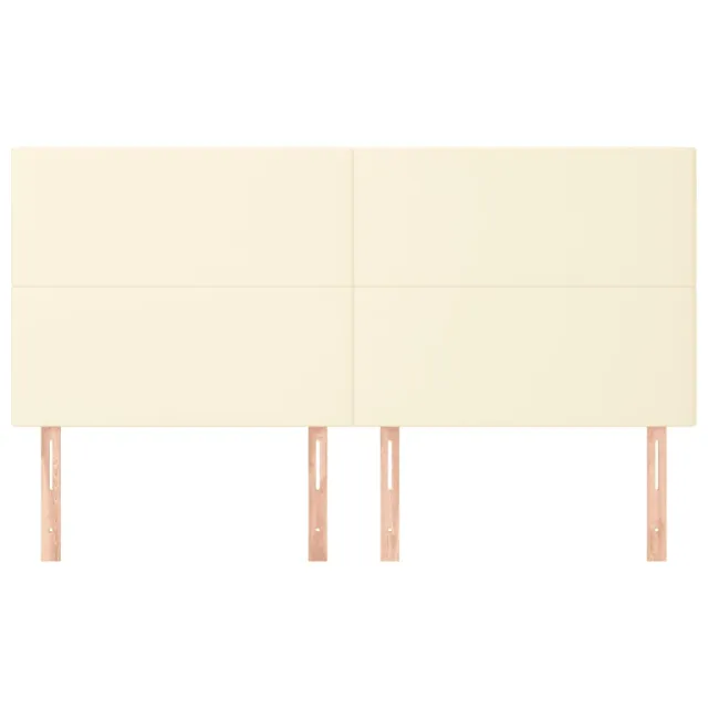 Tête de lit Crème 160x5x118/128 cm Similicuir