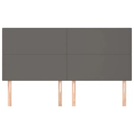 Tête de lit Gris 160x5x118/128 cm Similicuir