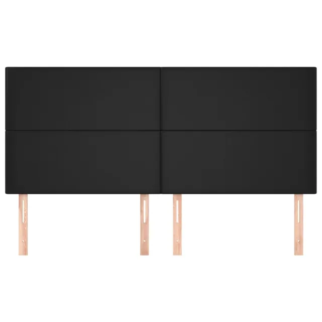 Tête de lit Noir 180x5x118/128 cm Similicuir