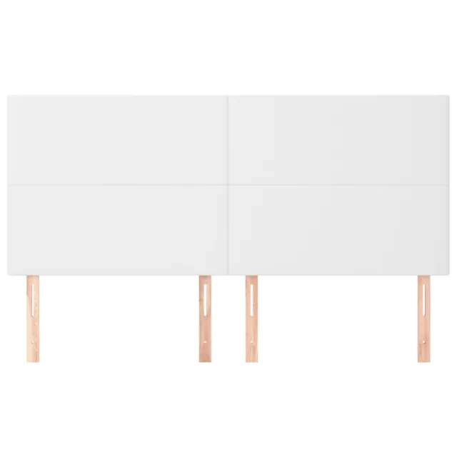 Tête de lit blanche 180 x 5 x 118/128 cm similicuir