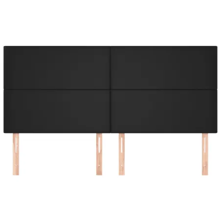 Tête de lit Noir 200x5x118/128 cm Similicuir