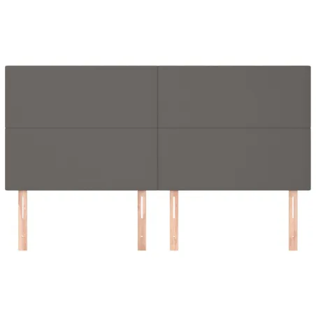 Tête de lit Gris 200x5x118/128 cm Similicuir