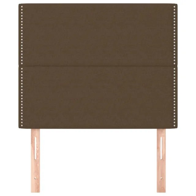 Tête de lit marron foncé 80x5x118/128 cm Tissu