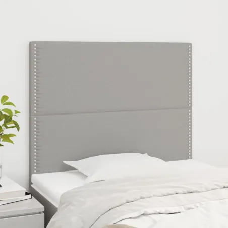 Tête de lit Gris clair 90x5x118/128 cm Tissu