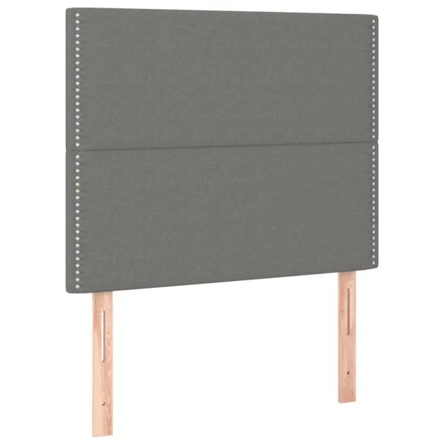 Tête de lit Gris foncé 90x5x118/128 cm Tissu